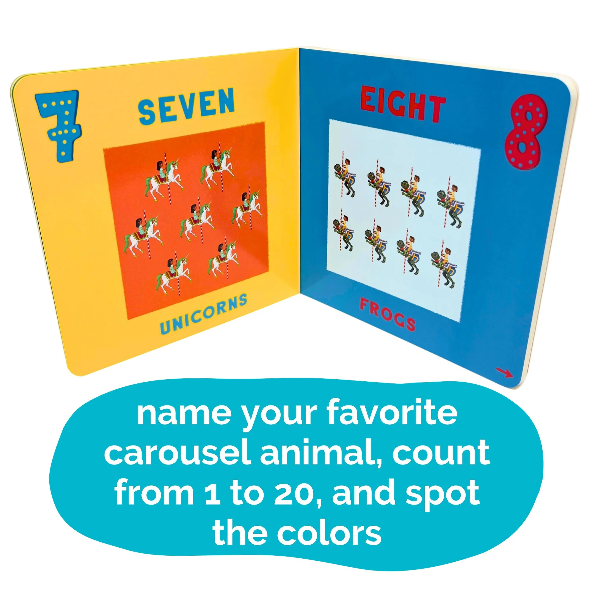 PC 4 Childrenページ Carousel Animals, Numbers & Colors Board Book — Upbounders® by